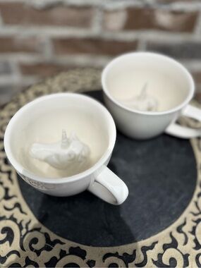 Creature Cups unicorn Surprise Mug – Hidden 3D Animal Inside pair